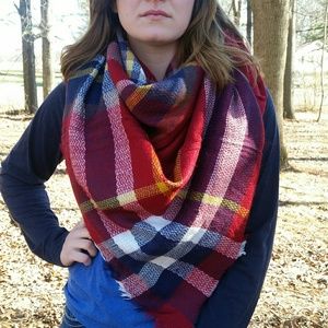 LAST ONE! ❤ Blanket Scarf Red Plaid